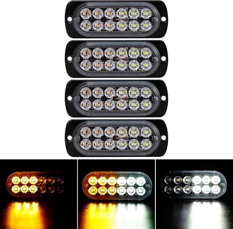 amber/white led strobe lights